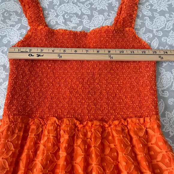 Alice + Olivia Neva Silk Blend Smocked Tiered Maxi Dress Size 4 - Picture 11 of 15